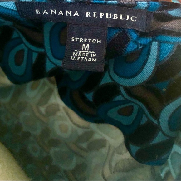 Banana Republic Navy Blue Jersey Knit Stretch Gemma Belted Wrap Dress M - Picture 4 of 4